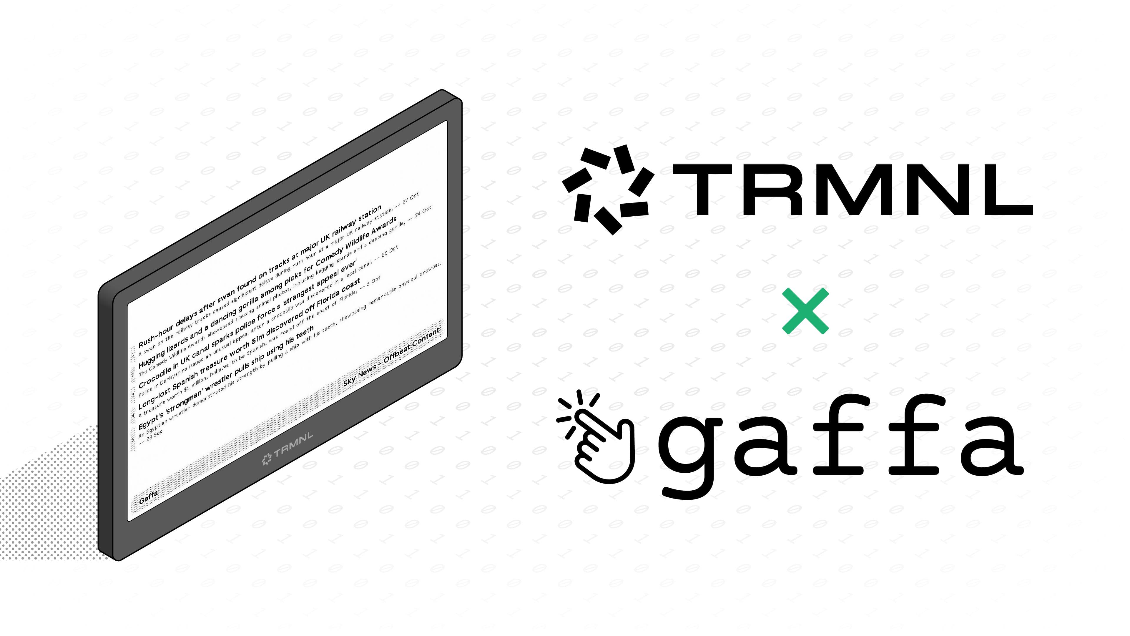 How Gaffa powers a universal news plugin for TRMNL with a single API call