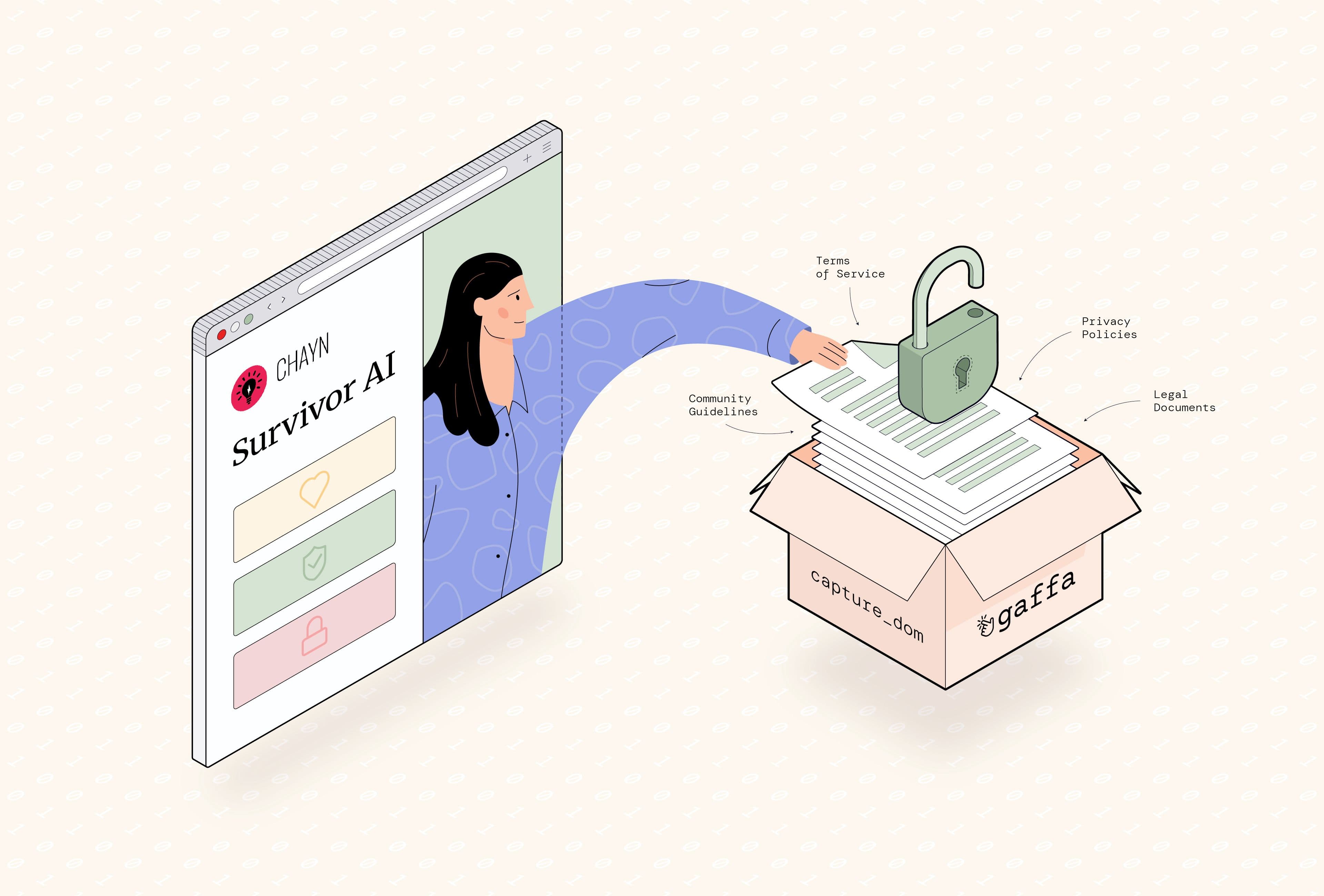 How Gaffa gives Chayn's Survivor AI access to platform policies other AI tools can't reach